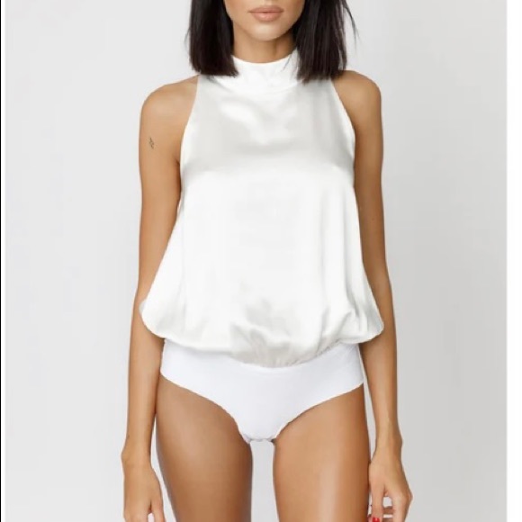 Kands London white pure silk halter neck blouse - Picture 3 of 9